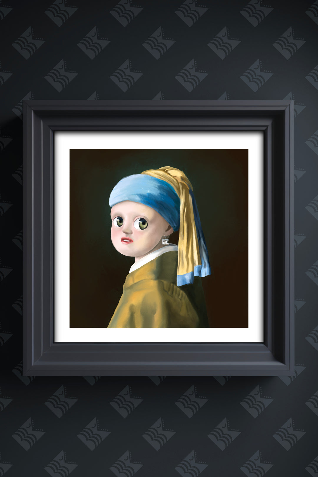 Girl with a Kaiju Earring - Luxury Art Print