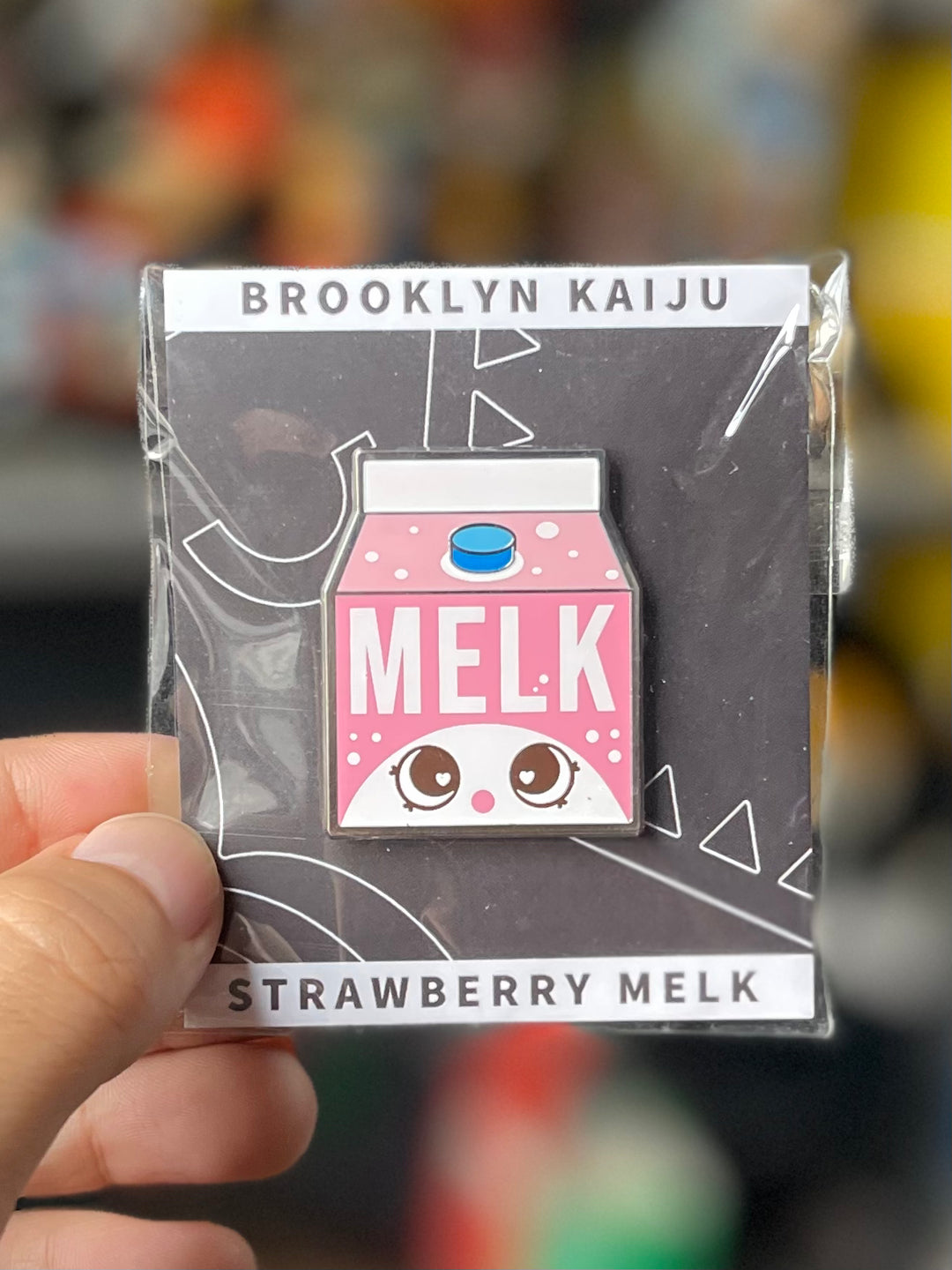 Brooklyn Kaiju - Strawberry Melk Premium Enamel Pin